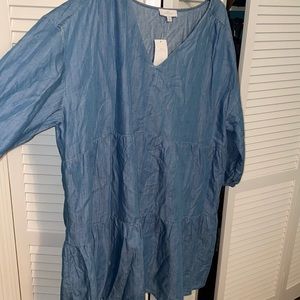 Cute denim dress siz3 3x new directions